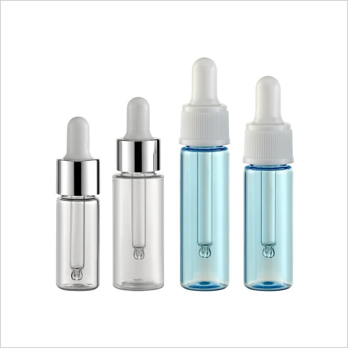 Transparent Luxury Dropper Bottle 10ml 15ml 20ml 25ml PET With Cap
